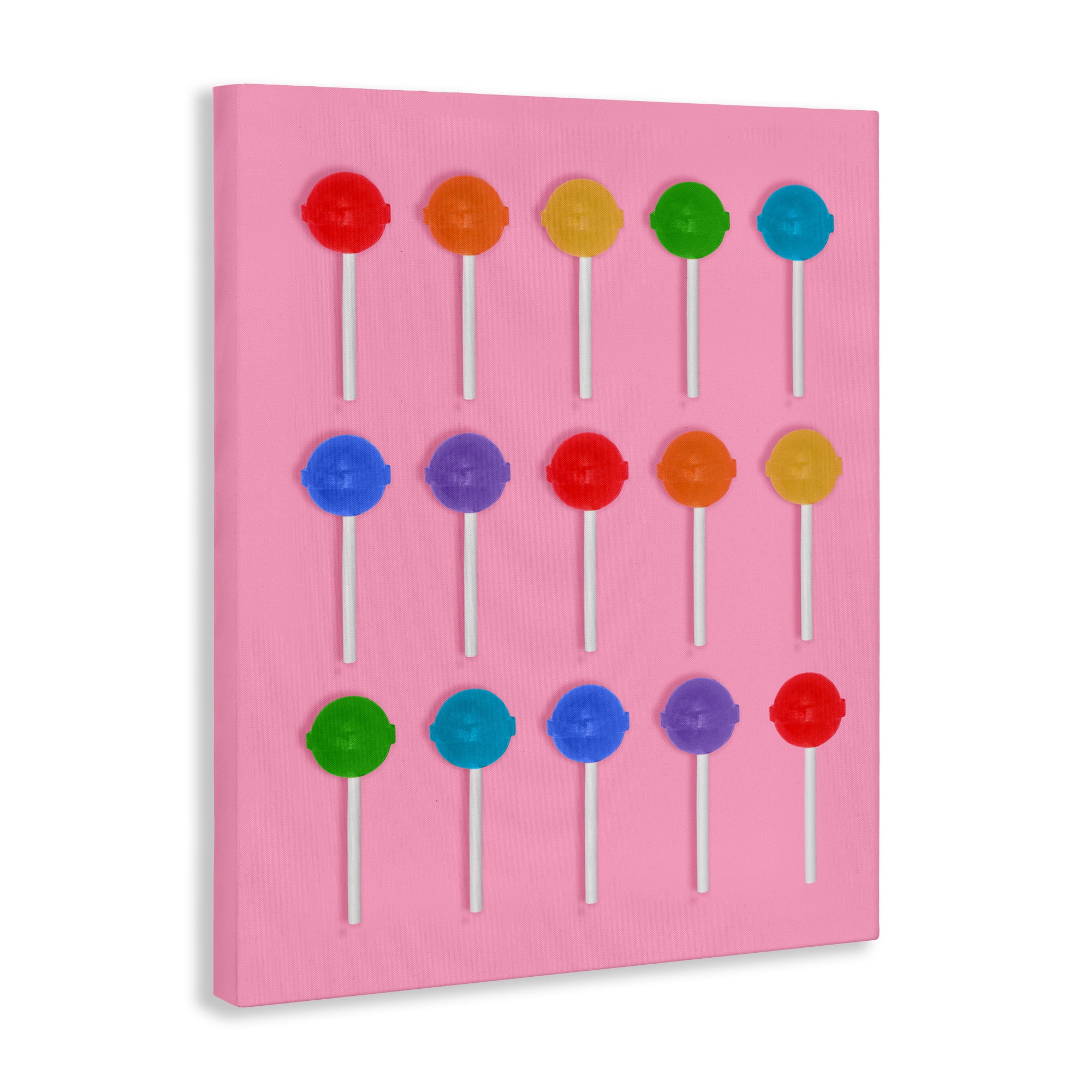 Stupell Industries Rainbow Lollipop Grid Canvas Wall Art, design by LISH Creative