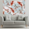thumbnail image 4 of Coolnut Tapestry Wall Hanging Koi Fish Tropical Pink Flowers Tapestry Polyester Tapestry Bright Wall Art Wall Blanket Wall Decor for Bedroom Living Room Dorm Decor（60 x 40 inch） Home Decor Gifts, 4 of 7