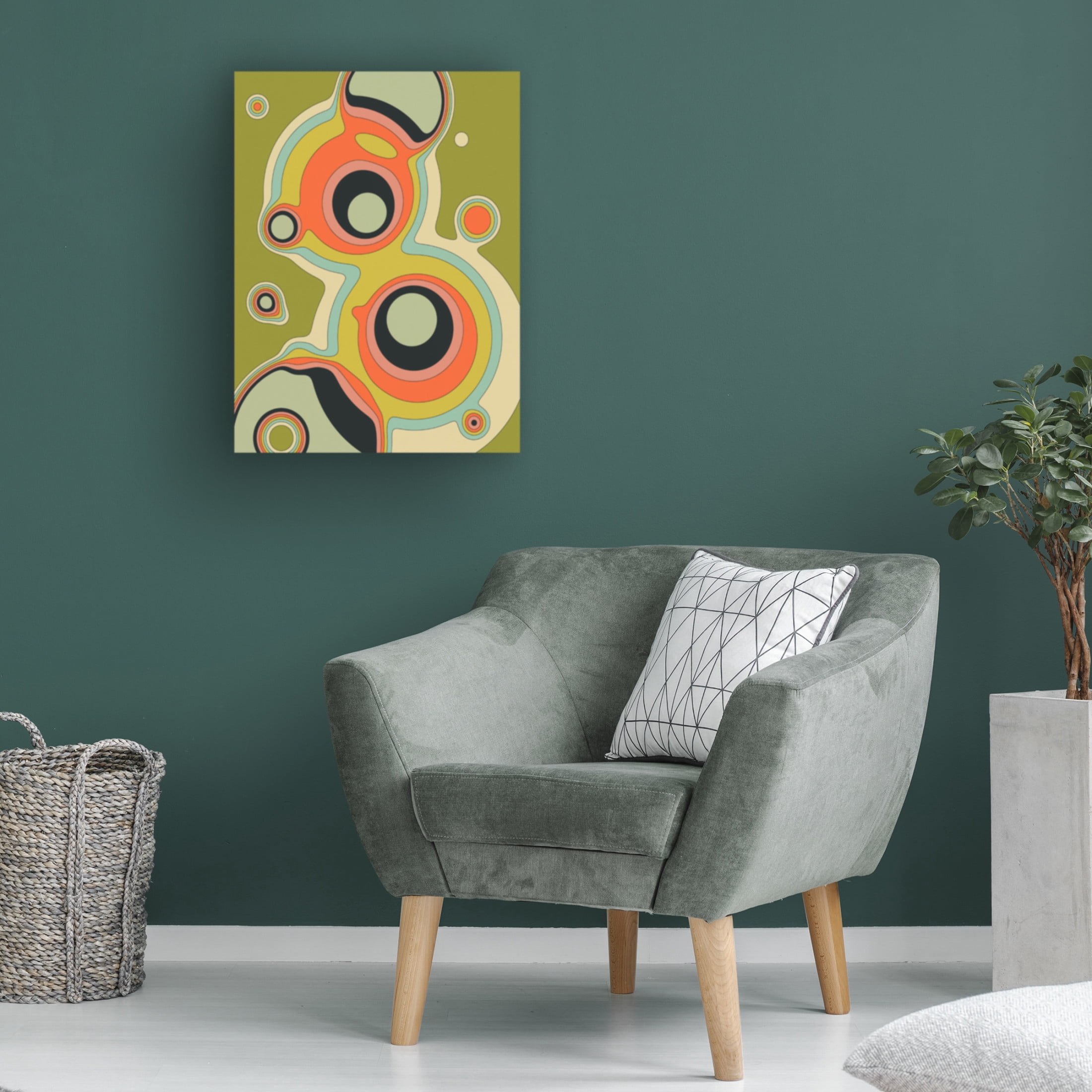 Trademark Fine Art Jazzberry Blue  Fluid Geometrics 1 Canvas Wall Art