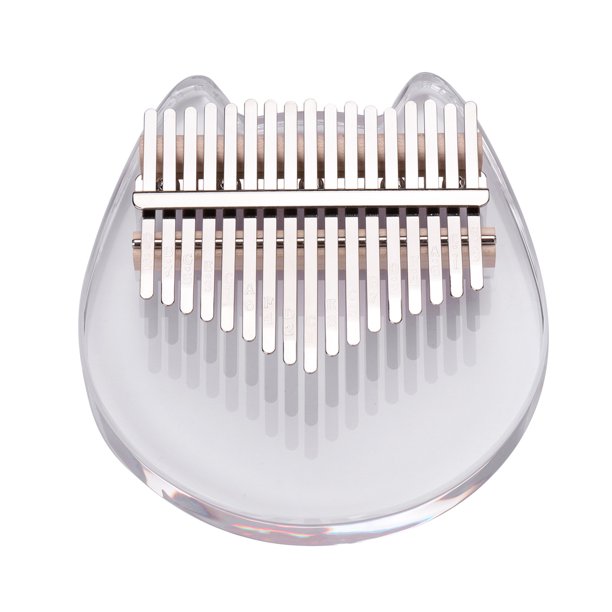Piano de pulgares 17-Key Kalimba Piano material acrílico transparente con bolsa de transporte pegatinas de nota Musical Tuning Hammer paño de limpieza libro de música Abody Piano de pulgares