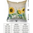 thumbnail image 3 of Sunflower Throw Pillows Butterfly Pillow Covers Honeybee Throw Pillow Cover Watercolor Yellow and Blue Floral Decorative Pillow Covers Double-Sided Printing Suitable for Home Outdoor 18x18inch, 3 of 6