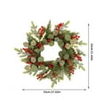 thumbnail image 2 of Monstrate Guirnalda de frutas rojas con hojas de eucalipto de Navidad, colgante para puerta colgante de verduras, decoración interior, guirnalda Kits de decoración para fiestas, 2 of 6