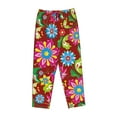 thumbnail image 4 of Xecao Vector Mexican Otomi Style Bright Women's Straight Lounge Pajama Pants: The Epitome of Relaxed Sleepwear, 4 of 9