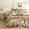thumbnail image 3 of DaDa Bedding Bohemian Floral Paisley Garden Party Quilted Bedspread Set (LH1403), 3 of 11