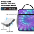 thumbnail image 4 of Purple and Blue Tie Dye Pattern Insulated Lunch Bag Teens,Lunch Box for Men Women for Work,Picnic or Travel,10.2x9.5x4.3 Inches,8 Can Capacity, 4 of 6