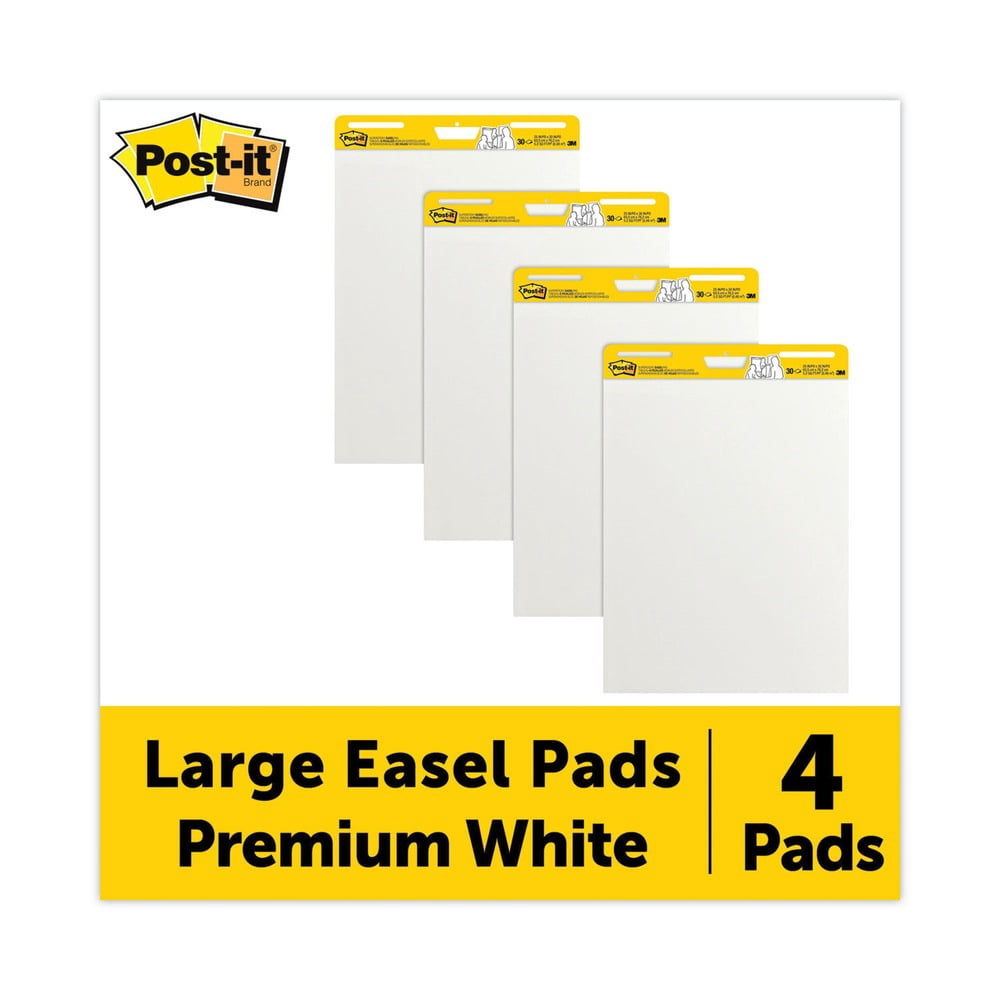 Post-it Easel Pads Super Sticky 559 VAD 4PK 25 in. x 30 in. Self Stick Easel Pads - White (4/Carton)