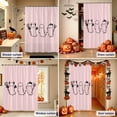 thumbnail image 5 of Shower Curtains for Bathroom-36"x72",Spooky Halloween Ghost on Pink Waterproof Bath Curtain Grommet Shower Curtain Set with Hooks, 5 of 9