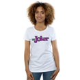 thumbnail image 2 of DC Comics Womens The Joker Text Logo Cotton T-Shirt, 2 of 5