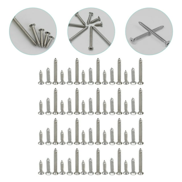 BESTYASH 300Ud Tornillos Autoperforantes Acero Inoxidable Para Materiales Madera Plástico Y Metal