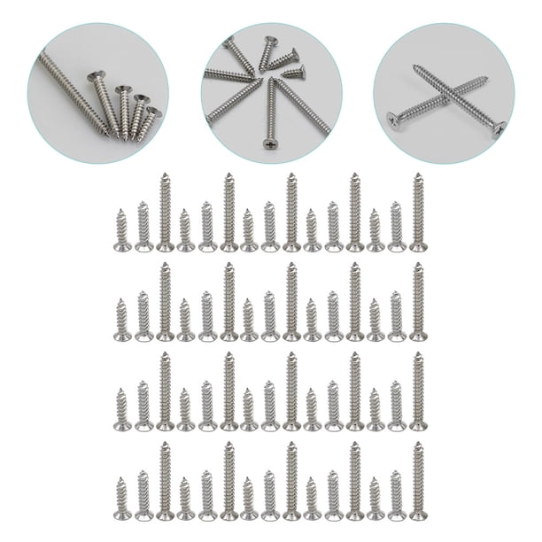 BESTYASH 300Ud Tornillos Autoperforantes Acero Inoxidable Para Materiales Madera Plástico Y Metal