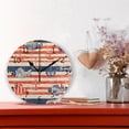 thumbnail image 2 of Navy Stripes with Fishes Kellegs Round Wall Clock Silent Analog Battery Operated Black Pointer Home Decor 9.84" Diameter, 2 of 11