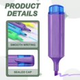 thumbnail image 3 of Uxcell Highlighter Pen, 3 Pack Water Based Broad Tip Writing Marker Pens Cute Pastel Colored Highlighter Studying Supplies for Office Home Daily Use, Light Purple, 3 of 6