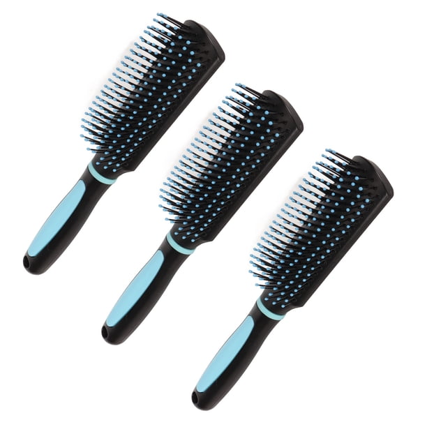 Cepillo para el cabello de 9 filas, 3 piezas, cepillo para desenredar el cabello, peine para definir el peinado y el cabello ondulado y rizado