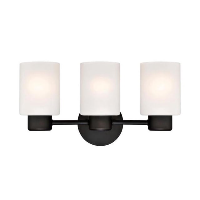 3 Light Wall Oil Rubbed Bronze Finish with Frosted Glass