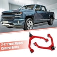 thumbnail image 2 of 1 Pair 2-4" Car Front Upper Control Arms Replacement for Silverado 1500 1999-2006 Red, 2 of 6