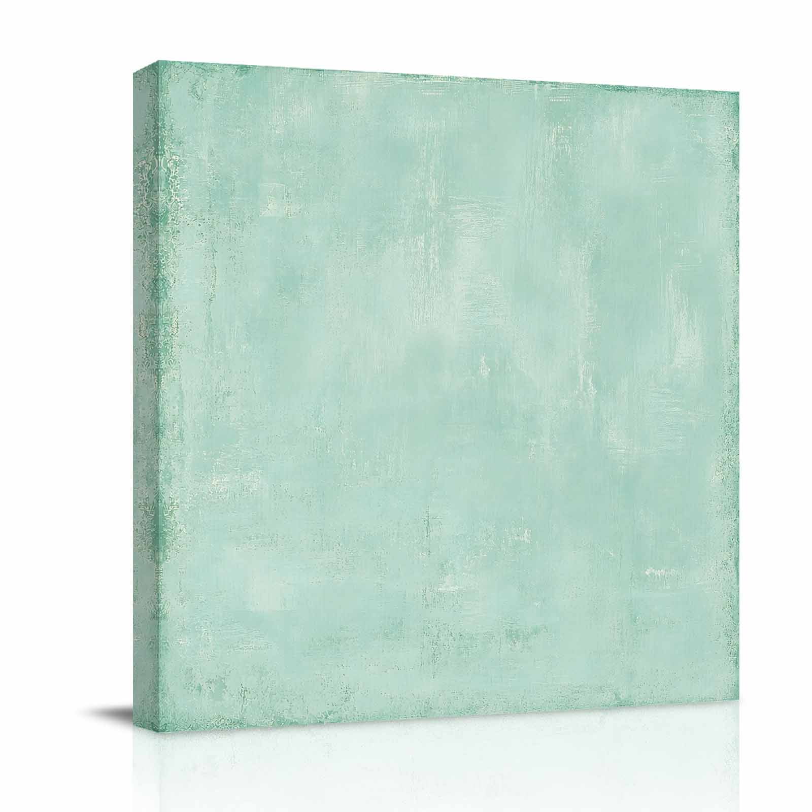 Canvas Wall Art Mint Green Framed Canvas Prints for Living Room Bathroom Modern Simple Abstract Painting Art Gallery Wrapped Wall Decor for Home Office Gifts 12 x12 Ship Next Day