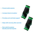 thumbnail image 5 of Unique Bargains 1 Pair Adjustable Ankle Brace Achilles Tendon Wrap Support Ankle Compression Sleeve Socks Green M Size, 5 of 6