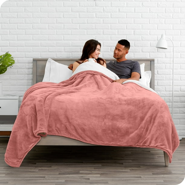 Bare Home Plush Sherpa Bed Blanket Fluffy Soft Reversible Lightweight Throw Travel Oyster Other Throw Travel
