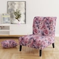 thumbnail image 2 of Designart "Pink Peony Serenade" Pink Floral Upholstered Accent Chair - Cottage Arm Chair For Bedroom, 2 of 7