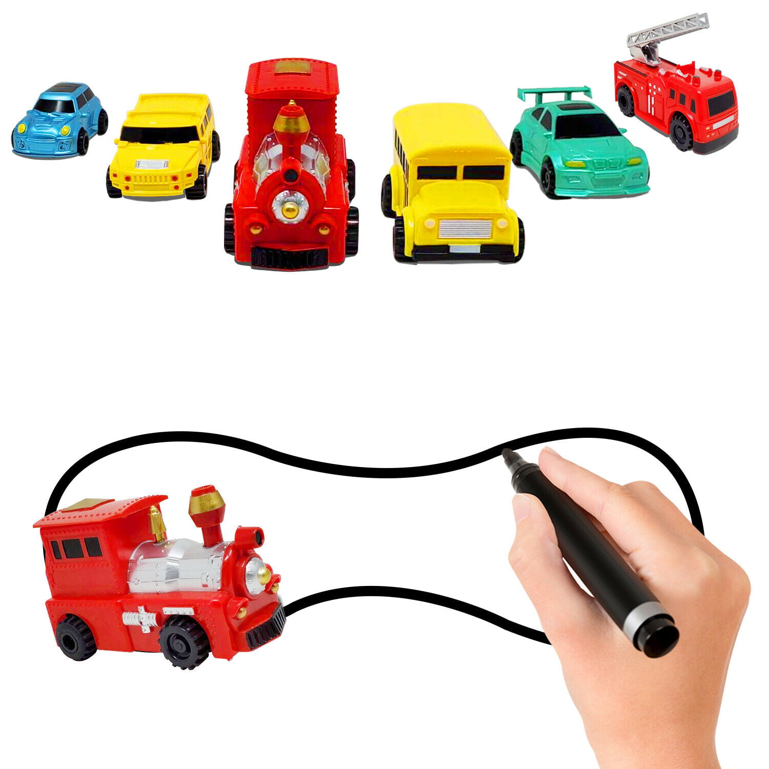Pen Inductive Magic Car Truck Toy MINI Magic Fangle Children's Truck Car Toy 