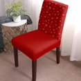 thumbnail image 2 of Chair Covers for Dining Room Set of 8,Merry Christmas Winter Snowflake Red Stretch Seat Protector Removable Washable Chairs Slipcovers for Kitchen Banquet Wedding Hotel,Golden Snowflakes Seamless, 2 of 6
