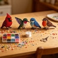 thumbnail image 5 of Bomd Tiny 3D Beaded Animal DIY Kit, 4-Piece Handmade Beading Craft Set for Beginners, Adorable Mini Bead Art Works As Lovely Desk Ornament And Sweet Present, (Backyard Birds)B, 5 of 9