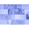 thumbnail image 1 of Ahgly Company Machine Washable Indoor Rectangle Patchwork Blue Transitional Area Rugs, 7' x 9', 1 of 4