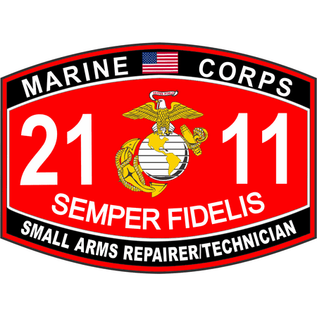 - 3.8 Inch Small Arms Repairer / Technician Marine Corps MOS 2111 USMC Military Decal