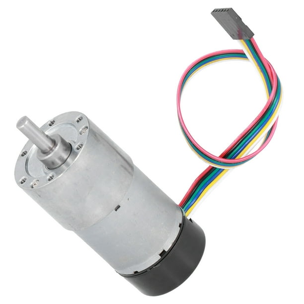 Motor de engranajes con codificador de alta torsión, motor de engranajes de metal con codificador JGB37‑3530 DC12V con codificador de velocidad del codificador Motor de engranajes de metal