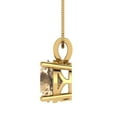 thumbnail image 3 of Clara Pucci 14K Yellow Solid Hypoallergenic Gold 3Ct Synthetic Yellow Moissanite Round Brilliant Cut Solitaire Designer Necklace Pendant For April, 3 of 6