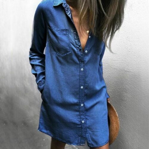 ladies long sleeve denim dress