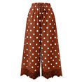 thumbnail image 6 of Lace Wide Leg Pants for Women 2026 Spring Summer Cropped Lightweight Casual Pants with Pockets, 6 of 8