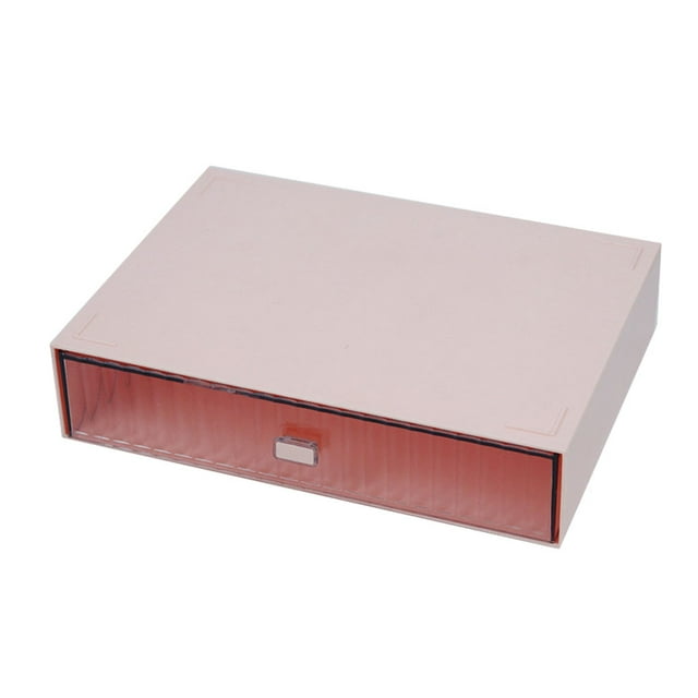 keepw Stack-up Storage Box With Round Edge For Easy Sorting And Exquisite Craft Stationery Organizer Pink 1 Drawer 1Set