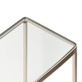 thumbnail image 5 of Kate and Laurel Trubey Modern Side Table, 15.75 x 8 x 24.6, Silver, Contemporary End Table With Glass Top, 5 of 8