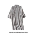 thumbnail image 4 of Qarigey Kimono primavera verano algodón crepé camisón bata de baño media manga hogar Hotel pijamas ropa de dormir Pijama Gris Hombres/L Qarigey AP019175-08, 4 of 6