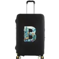 thumbnail image 1 of Luggage Covers Protective Cover Travel Luggage Scratch Proof Dust Cover Reusable Dust Cover Washable Fish Letter Print Pattern 8fish letter B M, 1 of 6