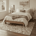 thumbnail image 4 of DEORAB 5x7 Area Rugs Wild Foliage Dusty Taupe Modern Farmhouse Low Pile Machine Washable Non Slip Indoor Rug for Living Room, Bedroom, 4 of 6