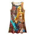 thumbnail image 3 of The Legend of Zelda Sleeveless Dress For Womens Summer Novelty Sundress Soft Casual Knee Length Loose Tank Dress, 3 of 7