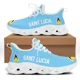 thumbnail image 1 of Zapatillas de deporte ligeras con plataforma y cordones de malla con estampado de la bandera de Santa Lucía para mujer, zapatos cómodos, 1 of 6