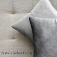 thumbnail image 3 of Dark Grey Pillow Covers 18x18,Velvet Square Throw Pillows Modern Covers Pack of 2 Decorative Pillows for Living Room Couch Sofa Luxury Solid Pillow Cases, 3 of 8