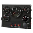 thumbnail image 4 of Akozon Boat Instrument Panel 4000RPM Tachometer Fuel Level Water Temperature Oil Pressure Meter Voltmeter 5 Dash Gauge Set for Marine Use, 4 of 7