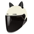 thumbnail image 4 of Cascos de moto Casco de bicicleta Lindo visera solar extraíble Moto ligera En blanco y negro Cola Cascos de moto, 4 of 8