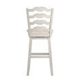 thumbnail image 5 of Weston Home Sheena French Ladder Back Bar Height Swivel Stool, Antique White, 5 of 5