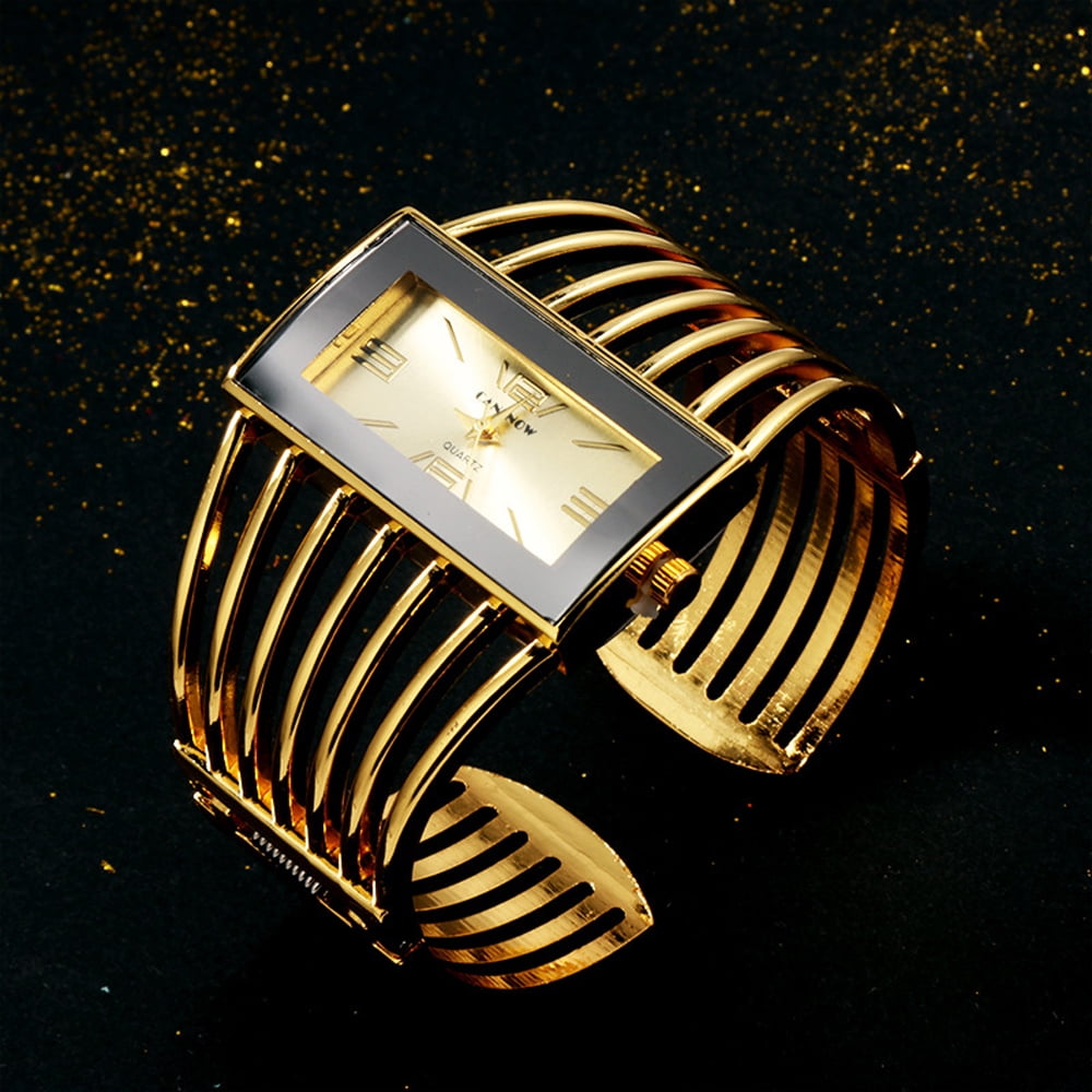Luxury Rectangular Analog Quartz Wrist Watch for Women - Fashion Cuff Bracelet Women main image 3