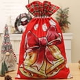 thumbnail image 2 of Bolsas de Regalo de Navidad Flanela Impresa Cordón Corbata Bolsa de Boca, 19.69x14.57In Gran Bolsa de Dulces para Niños para Regalos Y Decoración, 2 of 3