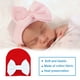 thumbnail image 4 of Sonducket Gorros de bebé, gorro con nudo de lazo, bonitos gorros para bebés, regalos de cumpleaños, accesorios cómodos para niños pequeños, mano de Sombreros nudo blanco rojo Sonducket AP009361-20B, 4 of 5