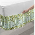 thumbnail image 2 of Abstract Bed Skirt, Vertical Geometric Stripes in Forest Birch Willow Tree Leaf Graphic, Elastic Bedskirt Dust Ruffle Wrap Around for Bedding Decor, 4 Sizes, Almond Green Khaki White, by Ambesonne, 2 of 2