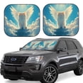 thumbnail image 6 of Kdxio Sunshine Cute Winged Cat Print 2-Piece Sun Shade Front Windshield - Foldable Car Front Window Sunshades for Most Sedans SUV Truck, 6 of 6