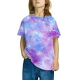 thumbnail image 2 of Maean 3-10T Kids Short Sleeve Shirts Cotton Crew Neck Summer Trendy Tie Dye Printed Loose Tshirts, 2 of 4