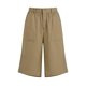thumbnail image 2 of TaTaai Women Solid Color Casual Cotton Linen Capri Pants Split Hem Knee Length Shorts Loose Fit Lightweight Breathable Machine Washable Non See-through Daily Office Wear Gift, 2 of 4